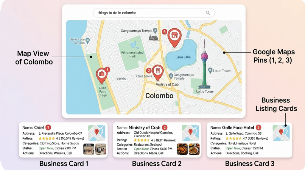 Google local pack illustration